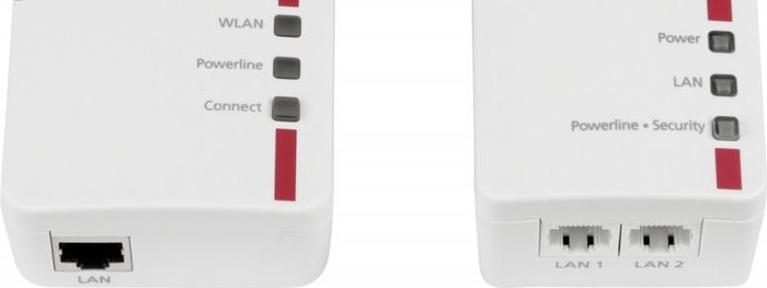 AVM FRITZ!Powerline 1260E WLAN Set International WiFi 1200 Mbps 2 adapters onderkant