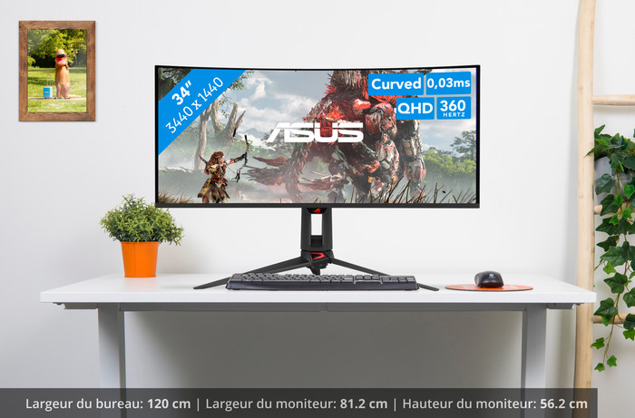ASUS ROG Swift PG34WCDN QD-OLED Incurvé visuel Coolblue 1