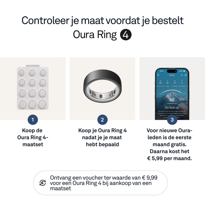 Oura Ring 4 Maat 15 Grijs visual leverancier