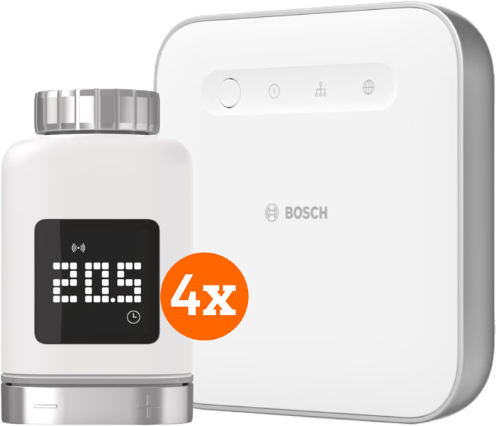 Bosch Slimme Radiatorknop 2 4-Pack + Smart Home Controller 2 Main Image