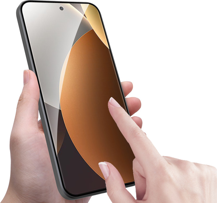 Just In Case Tempered Glass Xiaomi Redmi Note 15 Pro+ 5G Screenprotector product in gebruik