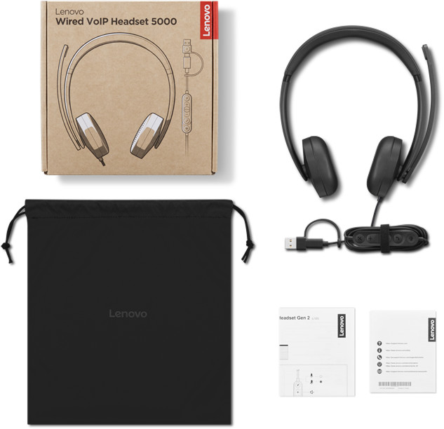 Lenovo VoIP 5000 Bedrade Office Headset verpakking