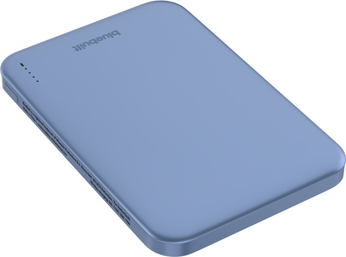 BlueBuilt Draadloze Powerbank met Qi2 en MagSafe 5.000 mAh met Snelladen 20 Watt Blauw bovenkant