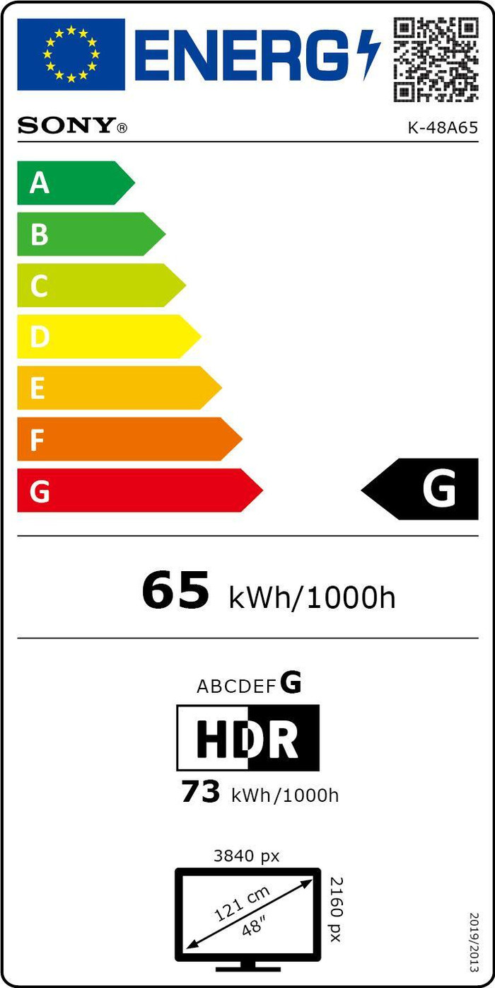 Sony Bravia 6 48" OLED (2026) energielabel