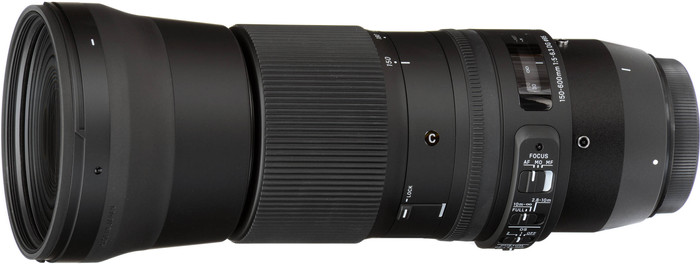 Sigma 150-600mm f/5-6.3 DG OS HSM C Nikon F + TC-1401 1.4x left side