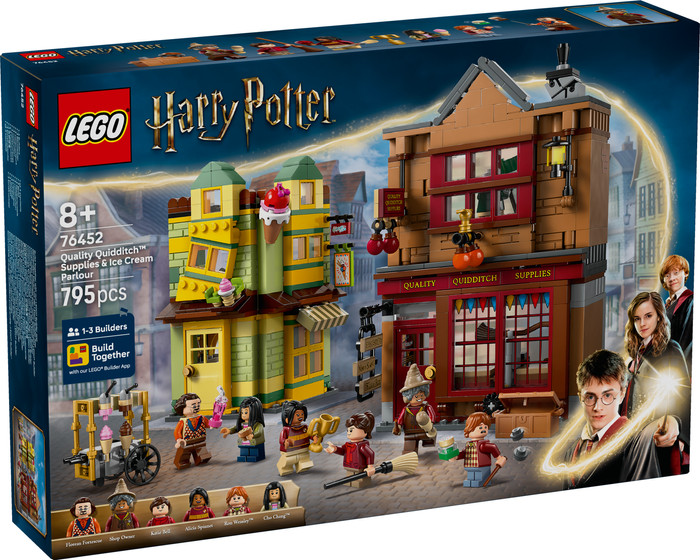 LEGO Harry Potter - Magasin d'Accessoires de Quidditch et Marchand de Glaces 76452 emballage