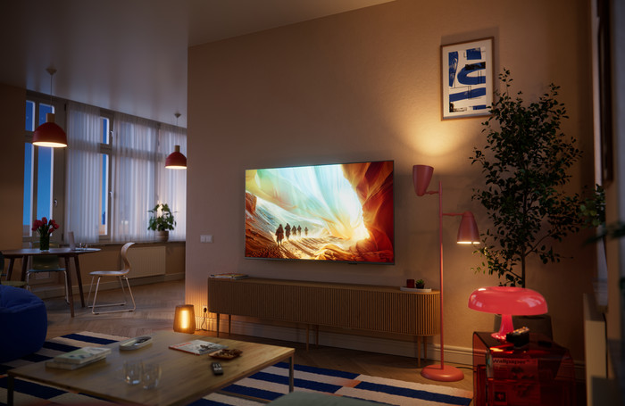 Philips QLED 75" PQS7801 (2026) product in gebruik