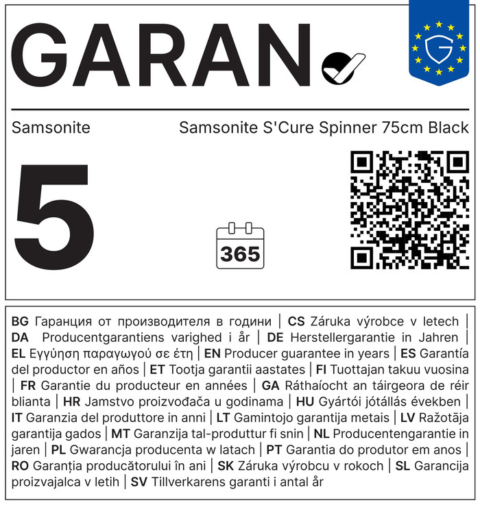 Samsonite S'Cure Spinner 75cm Duo Pack Black