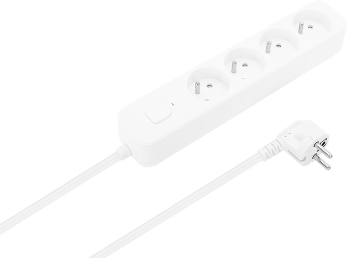 BlueBuilt Stekkerdoos 4-voudig 3 meter Wit rechterkant