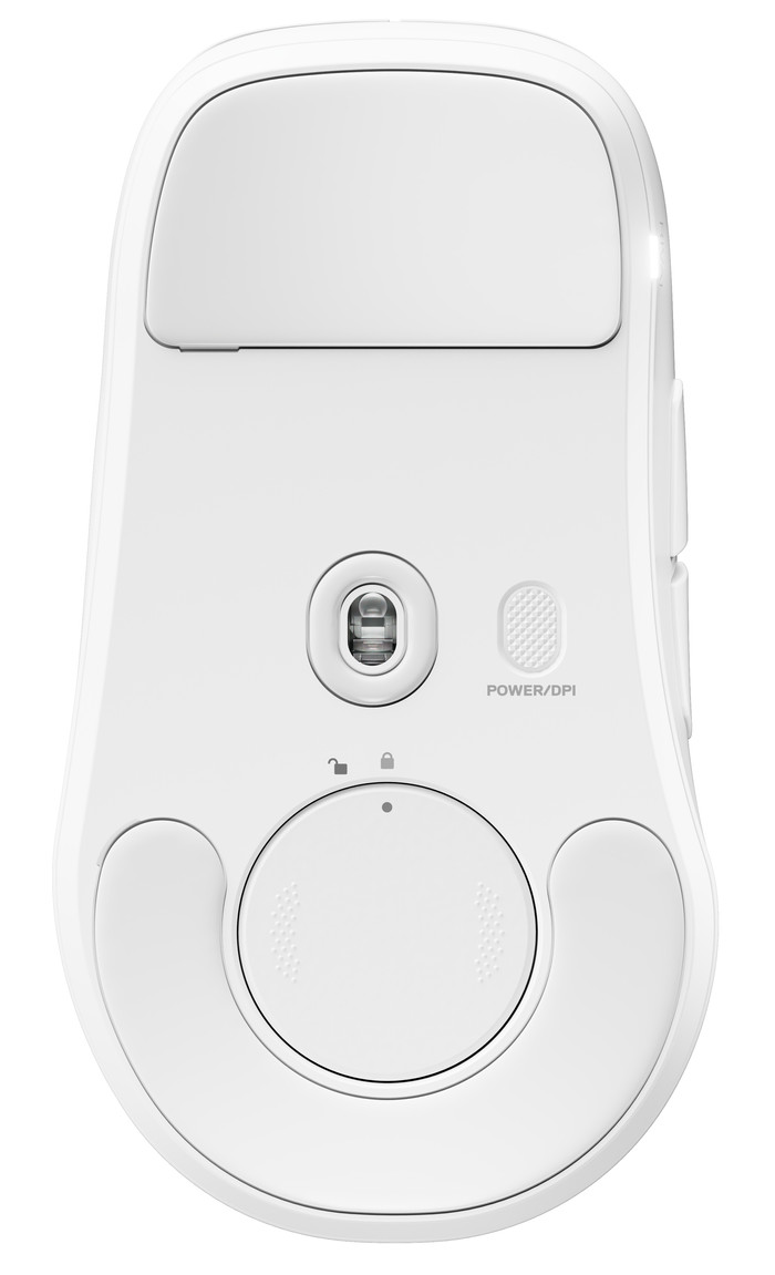 SteelSeries Sensei Pro WL Draadloze Gaming Muis Wit onderkant