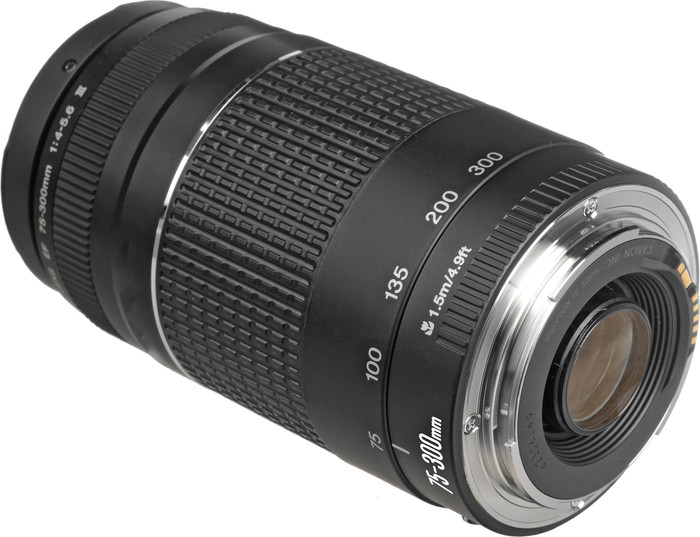 Canon EF 75-300 mm f/4.0-5.6 III côté gauche