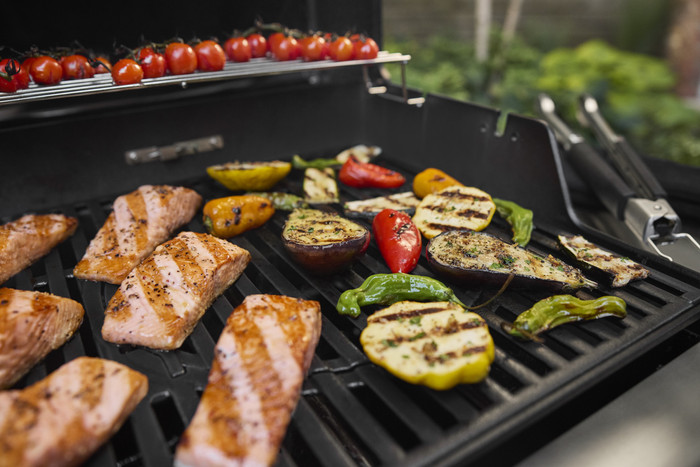 Weber Spirit E-310 Zwart product in gebruik