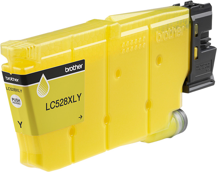 Brother LC-528 XL cartridge geel binnenkant