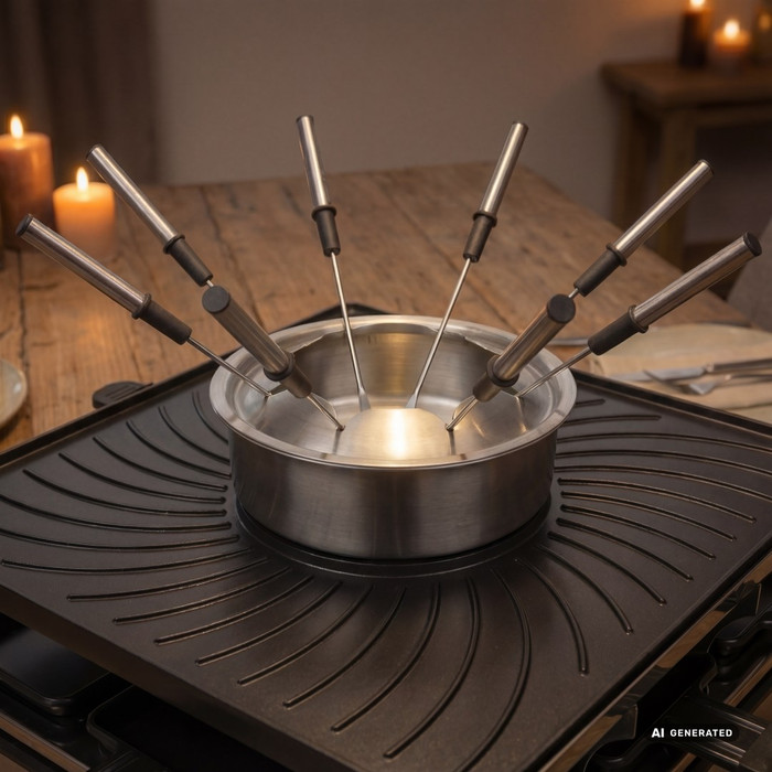 Princess Raclette and Fondue product in gebruik