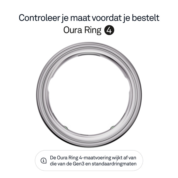 Oura Ring 4 Maat 9 Zilver visual leverancier