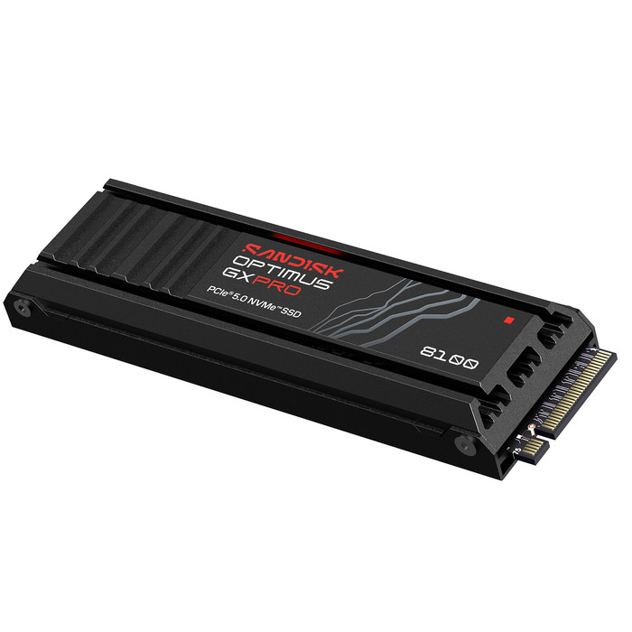 SANDISK Optimus GX PRO 8100 1TB Heatsink PCIe 5.0 NVMe SSD voorkant