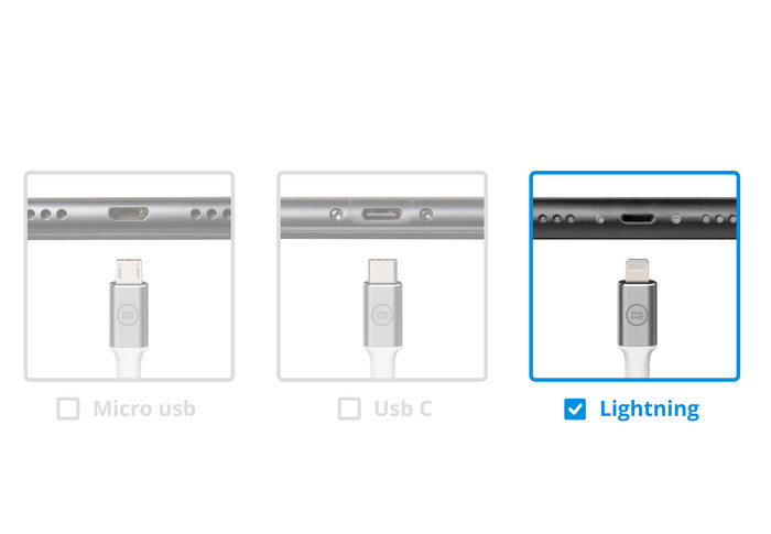 BlueBuilt Usb C naar Lightning Kabel 3m Nylon Wit visual Coolblue 1