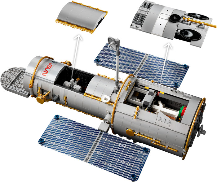LEGO Icons Ruimtetelescoop Hubble 11382 detail