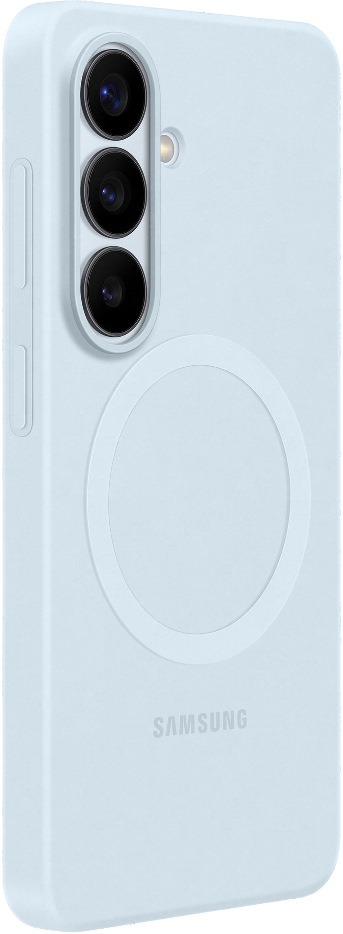 Samsung Galaxy S26 Plus Silicone Back Cover avec Aimant Bleu côté droit