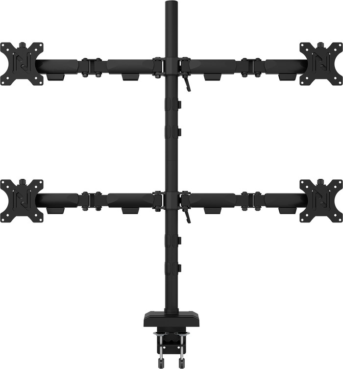 Neomounts NERO DS60-600BL2-2 Monitorarm Zwart voorkant