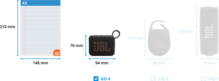 JBL Go 4 Black visual Coolblue 1