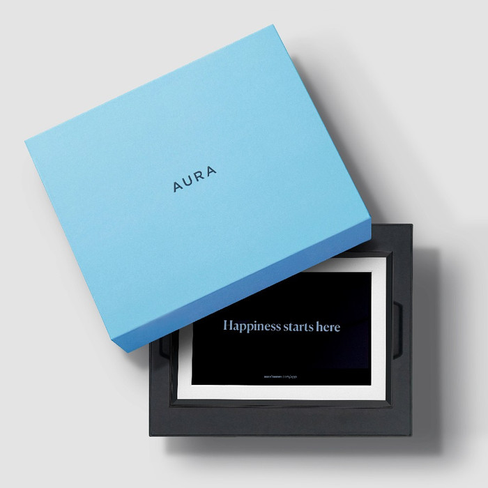 Aura Frames Carver Noir Mat produit à l'usage
