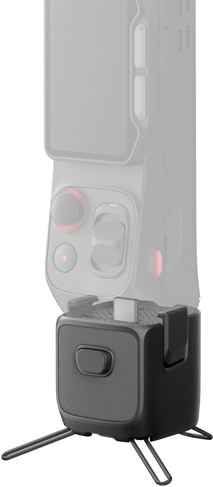 Insta360 1/4 Inch Thread Handle voor Luna Ultra (Wit) product in gebruik