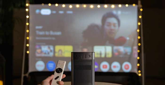 XGIMI P168S projectiescherm product in gebruik