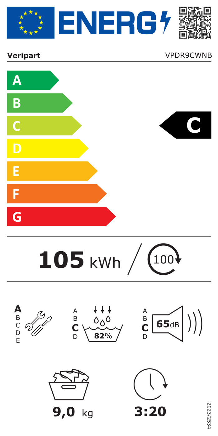 Veripart VPDR9CWNB energielabel