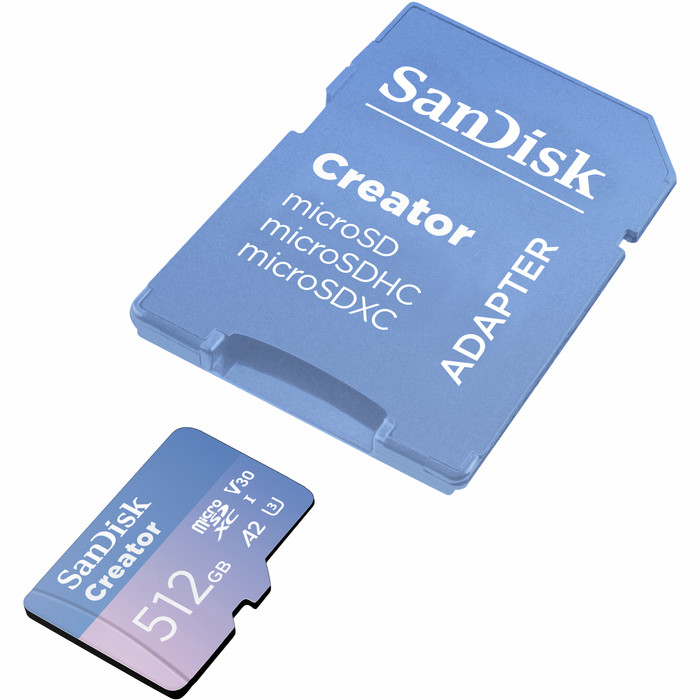SANDISK MicroSDXC Creator 512GB 130MB/s samengesteld product