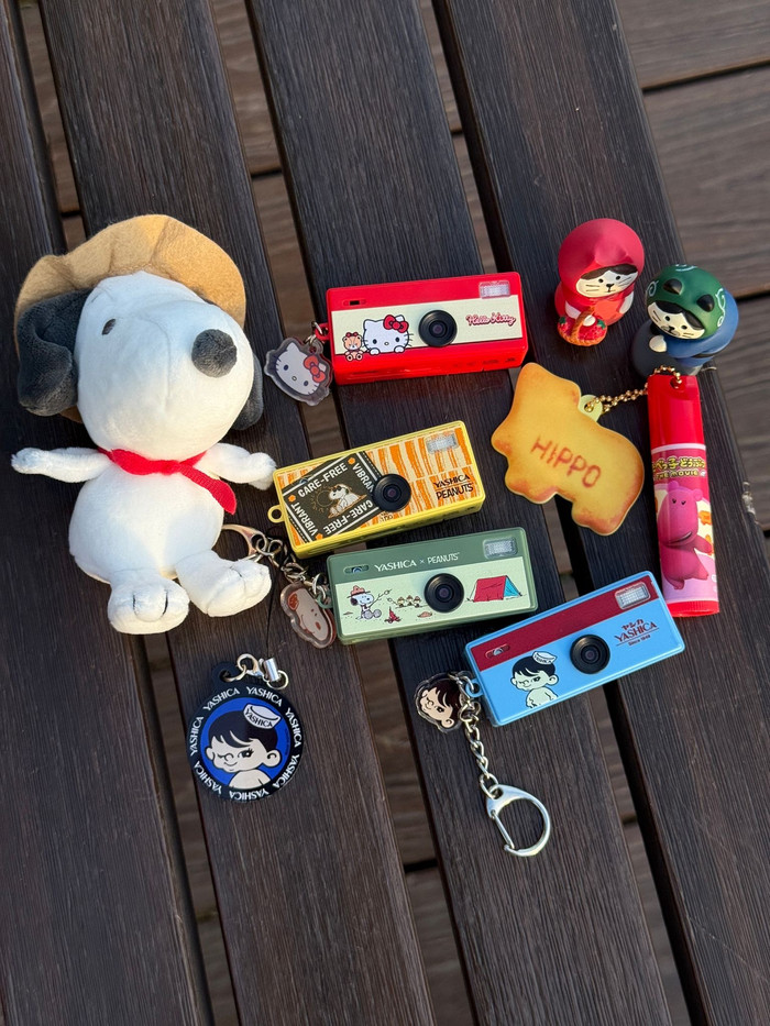 Yashica Funtastic Keychain Camera Peanuts Sweet Dreams Home product in gebruik