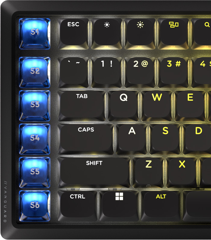 Corsair Vanguard AIR 99 Wireless Gaming Toetsenbord Zwart Azerty detail