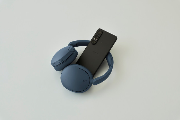 Sony WH-CH735N Blue product in use