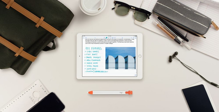 Logitech Crayon Digital Pencil for Apple iPad product in use