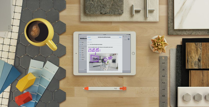 Logitech Crayon Digital Pencil for Apple iPad product in use