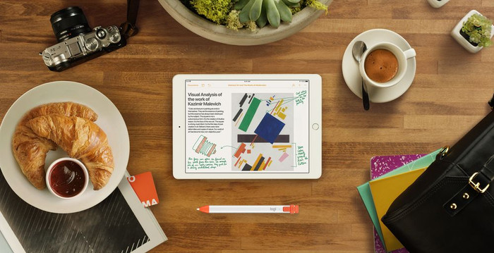 Logitech Crayon Digital Pencil for Apple iPad product in use