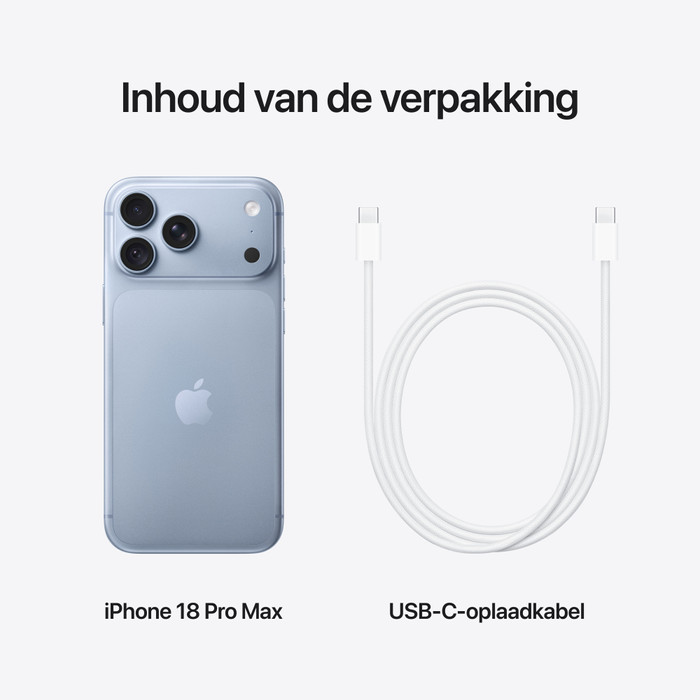 Apple iPhone 18 Pro Max 1TB Lichtblauw visual leverancier