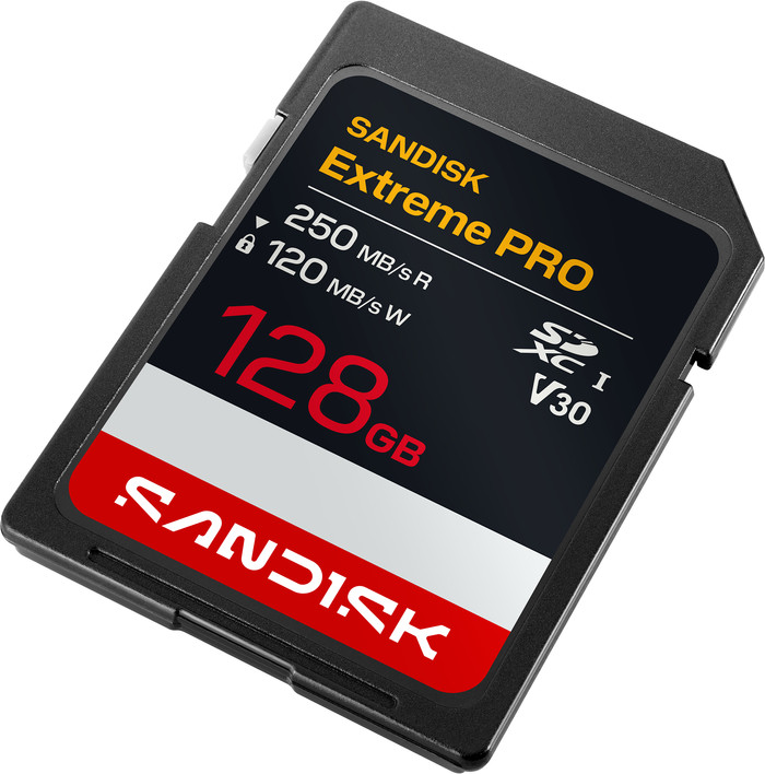 SANDISK Extreme PRO SDXC 128GB 250MB/s voorkant