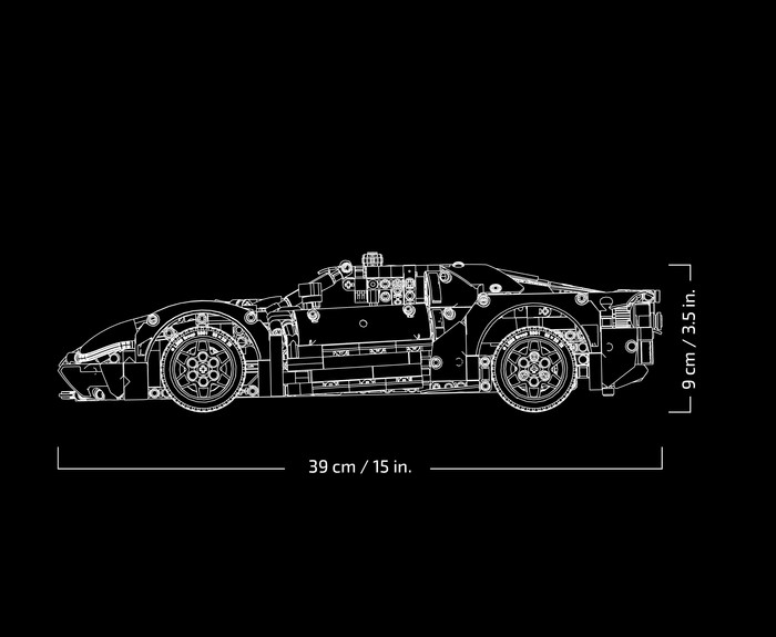 LEGO Technic 2022 Ford GT 42154 detail