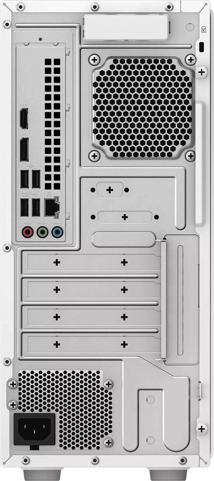 ASUS V500 Mini Tower V501MV-07240H025W achterkant