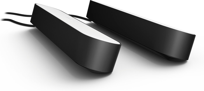 Philips Hue Play Rampe d'Éclairage Noir Lot de 2 + HDMI Sync Box 8K avant