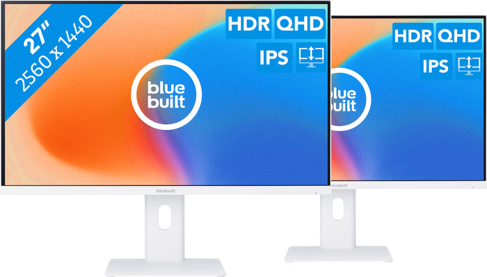 BlueBuilt 27 Pouces Quad HD Écran PC Lot de 2 Main Image