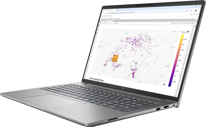 HP Zbook X G2i 16'' Copilot+ PC - DN7U5ET Azerty rechterkant
