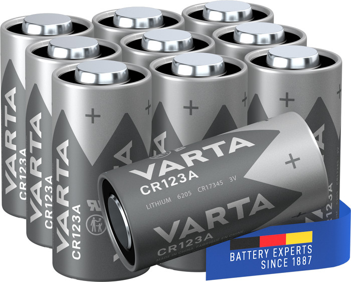 Varta Lithium Cylindrical CR123A BLI 10 Pièces avant
