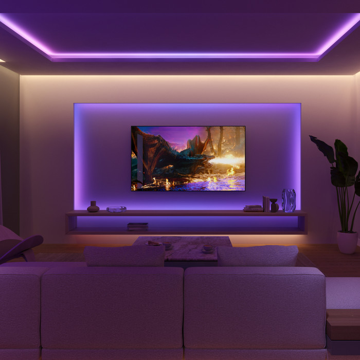 Philips Hue Flux LED Strip 2 meter Verlengstrip product in gebruik