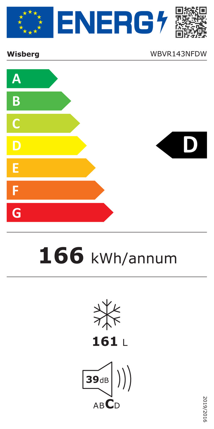 Wisberg WBVR143NFDW energielabel