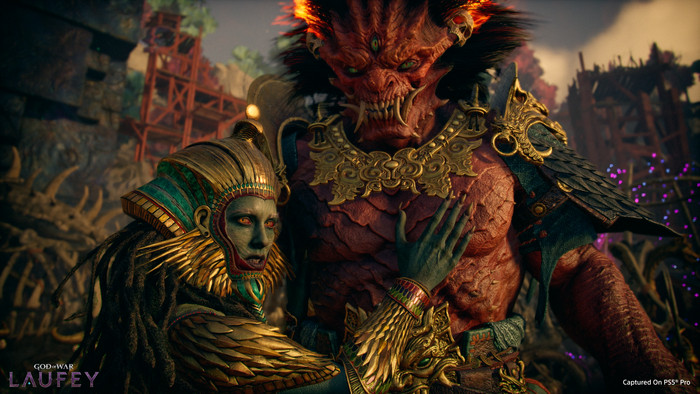 God of War Laufey PS5 product in gebruik