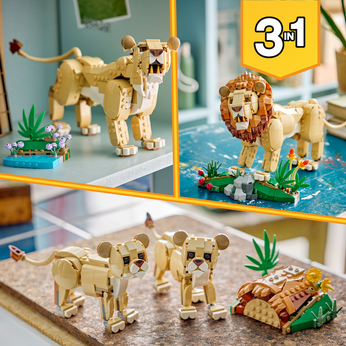 LEGO Creator 3-in-1 Wilde dieren: Majestueuze Leeuw 31386 product in gebruik