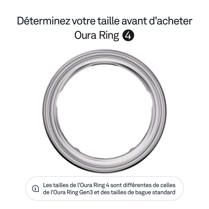 Oura Ring 4 Taille 6 Argent visuel fournisseur