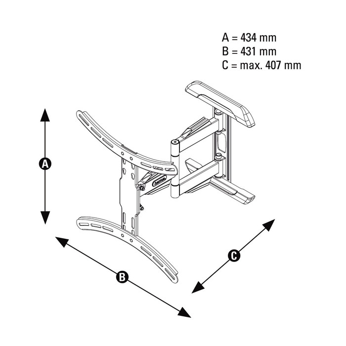 Hama Full Motion XL 3 sterren visual leverancier